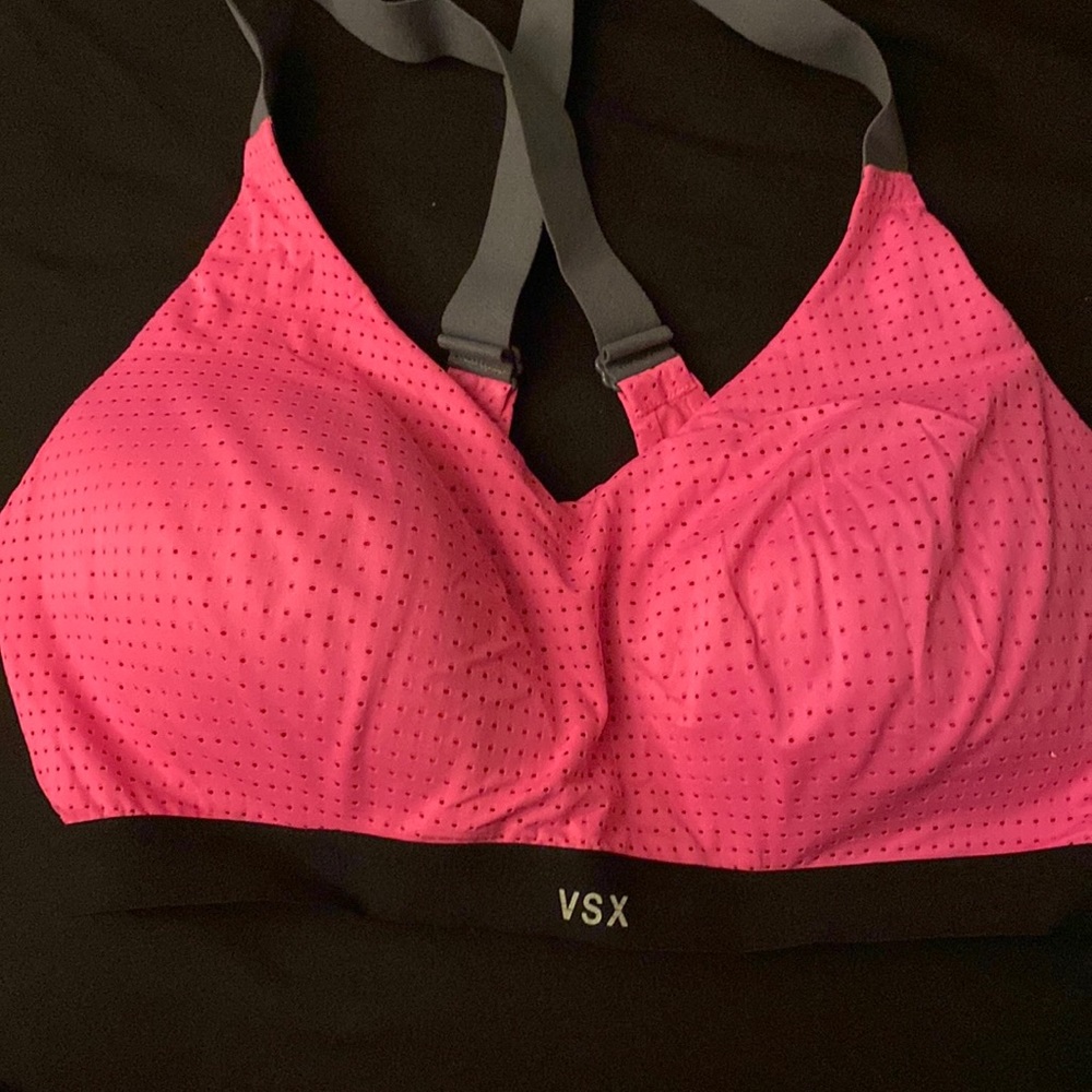 Pink sports bra
